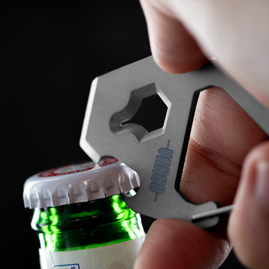 A bottle opener tick key